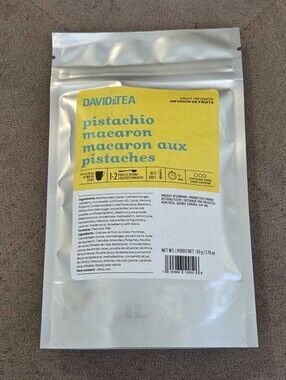 2/$20 Sealed! Davidstea PISTACHIO MACARON Loose Leaf Tea 50g *Retired* Davids Te